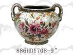 歐式風(fēng)情，藝術(shù)點(diǎn)綴 彩繪陶瓷雙耳花器，饋贈(zèng)與收藏的工藝精品